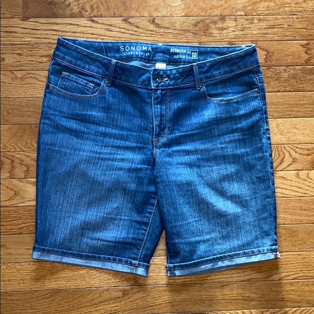 Denim Bermuda shorts